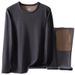 2025 Couple Black Gold Boiling Cashmere Silk Patch Men's Thermal Underwear Set Women's Clothes Autumn Pants Winter_voghion.com