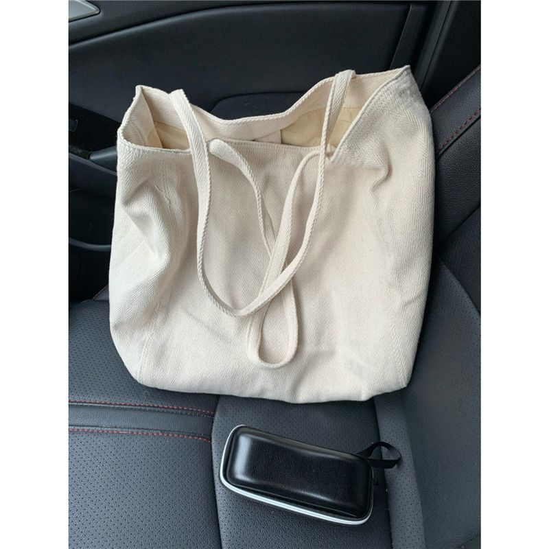 Canvas style lazy canvas portable casual commuting women's twill Korean version bags, trendy_voghion.com
