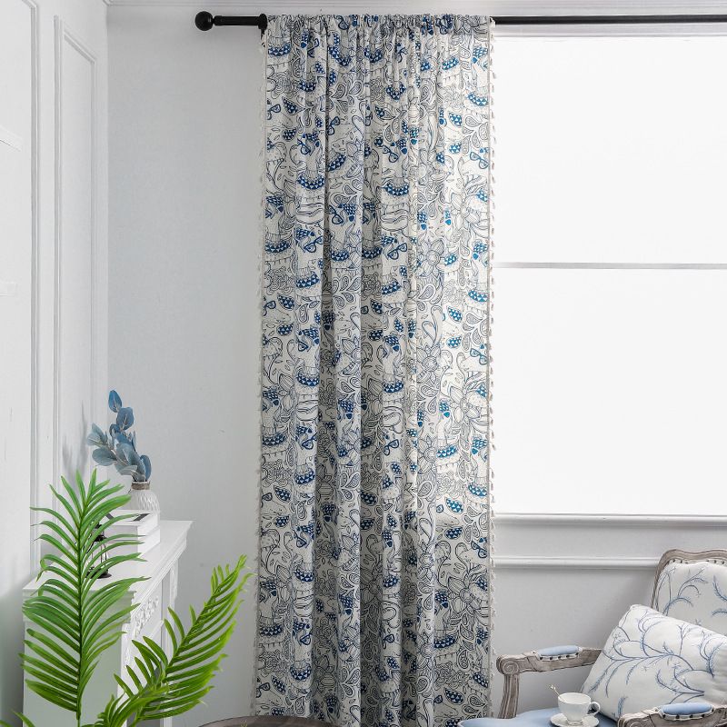 Printed Polyester Curtains – Modern Semi-Sheer Window Drapes For Living Room, Bedroom & More (Cat Ears, Mermaid, Miss Goat Patterns, Multiple Sizes)​_voghion.com