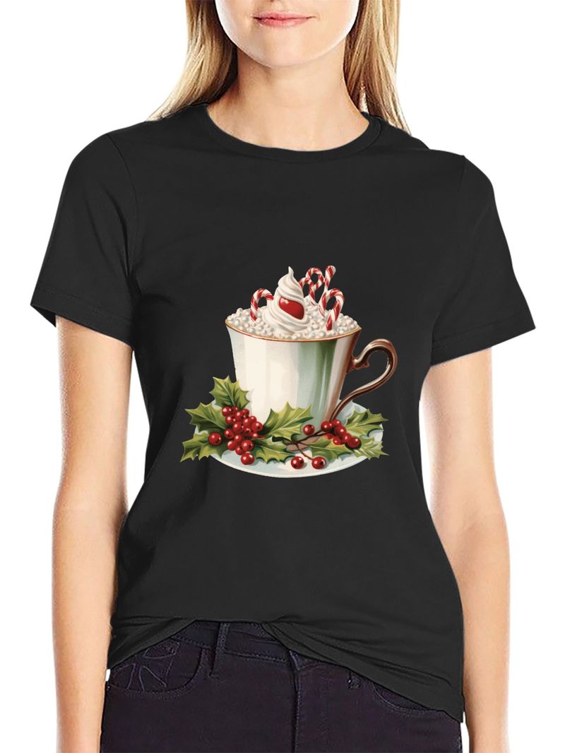 Forår og sommer Europæiske og amerikanske kvinders nye dame-afslappet mode løse toppe trykte dame-T-shirts_voghion.com