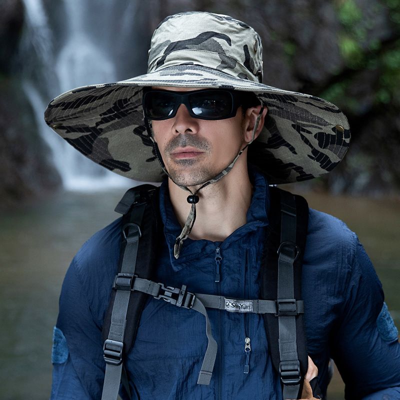 16cm Wide Brim Sun Hat - Adjustable Unisex For Men & Women (UPF 50+ UV Protection Lightweight Travel Foldable Fishing & Beach)​_voghion.com