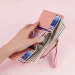 Free Shipping Designer Women's Teayy Warm Color Short Multi-functional Coin Purse Zipper Snap Small Card Holder Wallet_voghion.com
