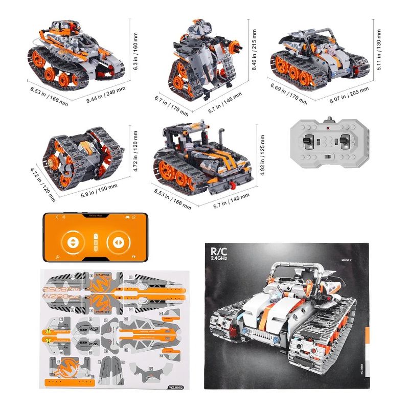 And STEM App For Building 1 Car Control Robot 5 Toys 554 Remote In PCS_voghion.com