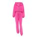 Women's solid color coat pantsuit_voghion.com
