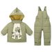 Premium kinderwinterdonsjackset - Warm tweedelig sneeuwpak voor jongens en meisjes, zachte capuchonjas met afneembare slab, 50% witte eendendonsvulling_voghion.com