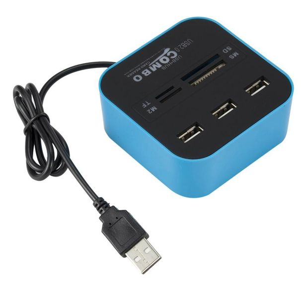 1 szt. Hub USB 2.0 3 porty TF Micro SD Card Reader Slot USB Combo Multi All In One USB Splitter Cables For Laptop_voghion.com