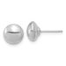 14k White Gold Polished Button Post Earrings_voghion.com