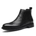 Martin Boots Men's Short Boots High Top Leather Shoes Men's Medium Top Chelsea Boots Men's Boots_voghion.com