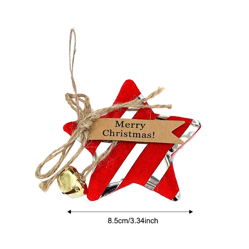 Festliches Weihnachtsbaumschmuck-Set – 4er-Pack Weihnachtsdekorationen für Zuhause, Tür, Auto und Geschenke (Stern, Handschuh, Baum, Strumpf)_voghion.com