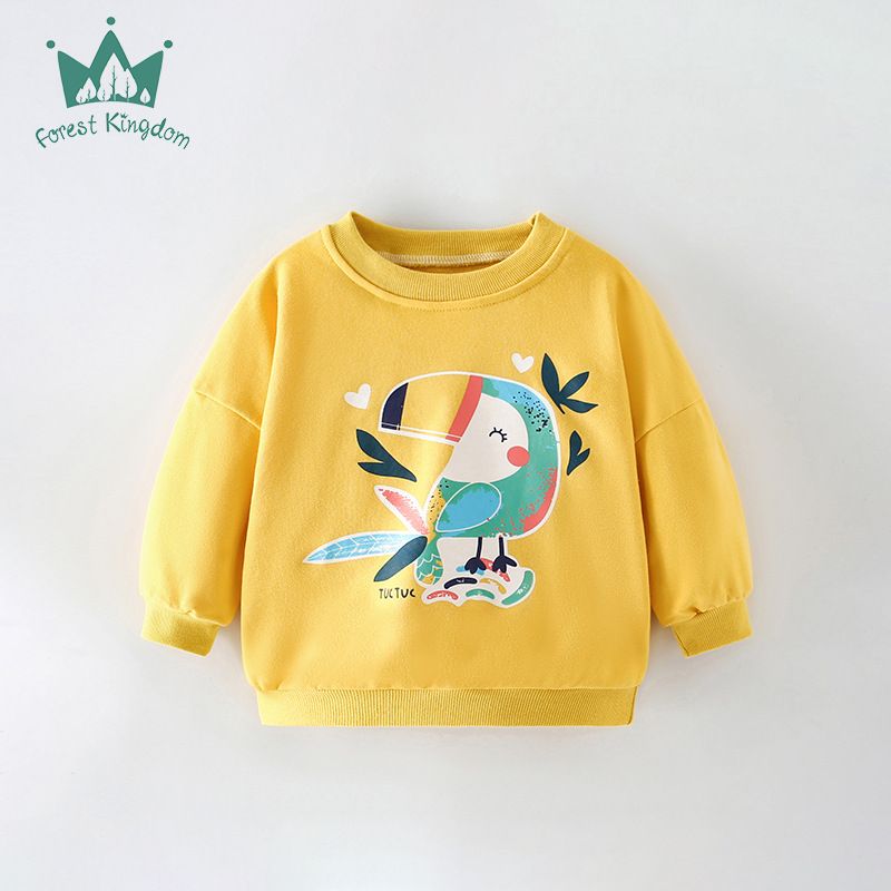 Girls' Hoodie Children's Round Neck Long Sleeve Top Autumn And Winter Children's Baby Cartoon Clothes Coat_voghion.com