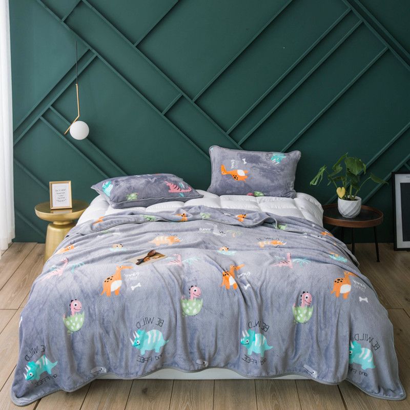 Thickened Flannel Single Double Blanket Coral Fleece Blanket Winter Cover Blanket Flannel Blanket_voghion.com