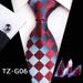 Unisex Herren Krawatte Quadrat Einstecktuch Manschettenknöpfe Dreiteiliges garngefärbtes Jacquard Business Anzug Zubehör_voghion.com