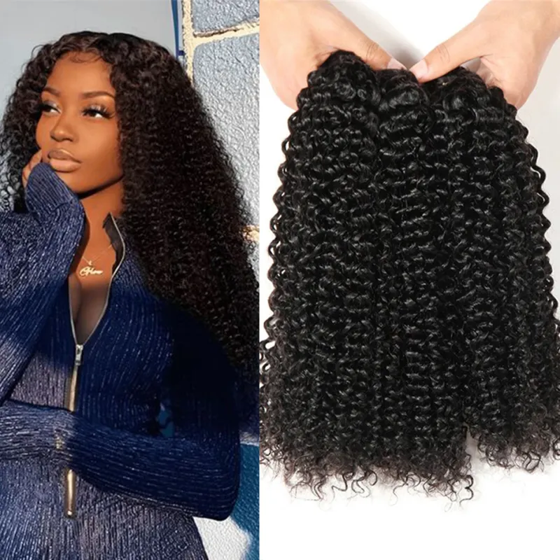 12A Raw Brazilian Hair Bundles Kinky Curly Human Hair Weave Wholesale Virgin Extensions Women_voghion.com