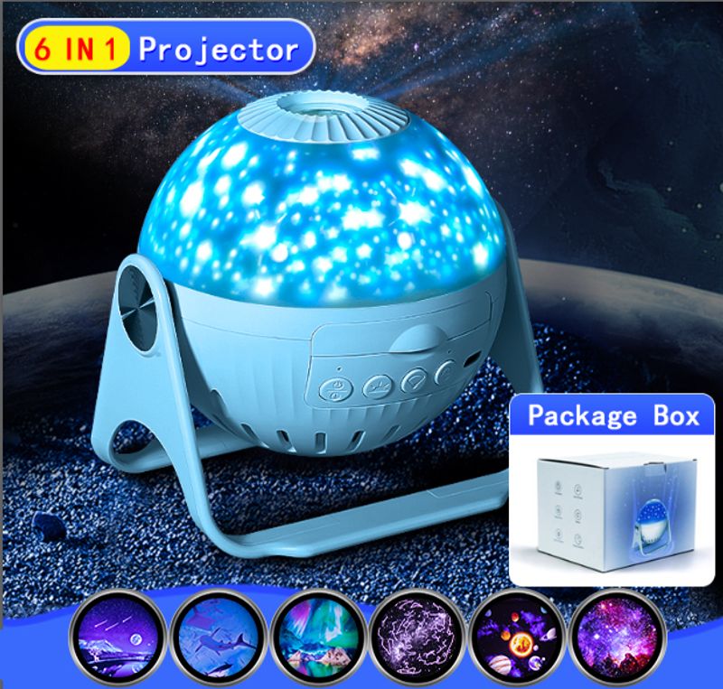 LED Star Projector Night Light 6 In 1 Planetarium Projectionr Galaxy Starry Sky Projector Lamp USB Rotating Night Lights 우주 무드등_voghion.com