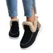 New Snow For Women, Warm And Plush Flat Bottom Color Blocked Short Tube High Top Size 43 Women's Boots_voghion.com