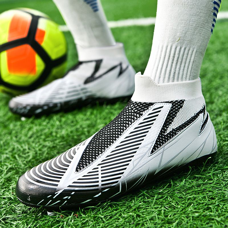 y calcetín sin cordones boca fútbol libre masculino estudiante competencia zapatos de entrenamiento FG manga picos_voghion.com