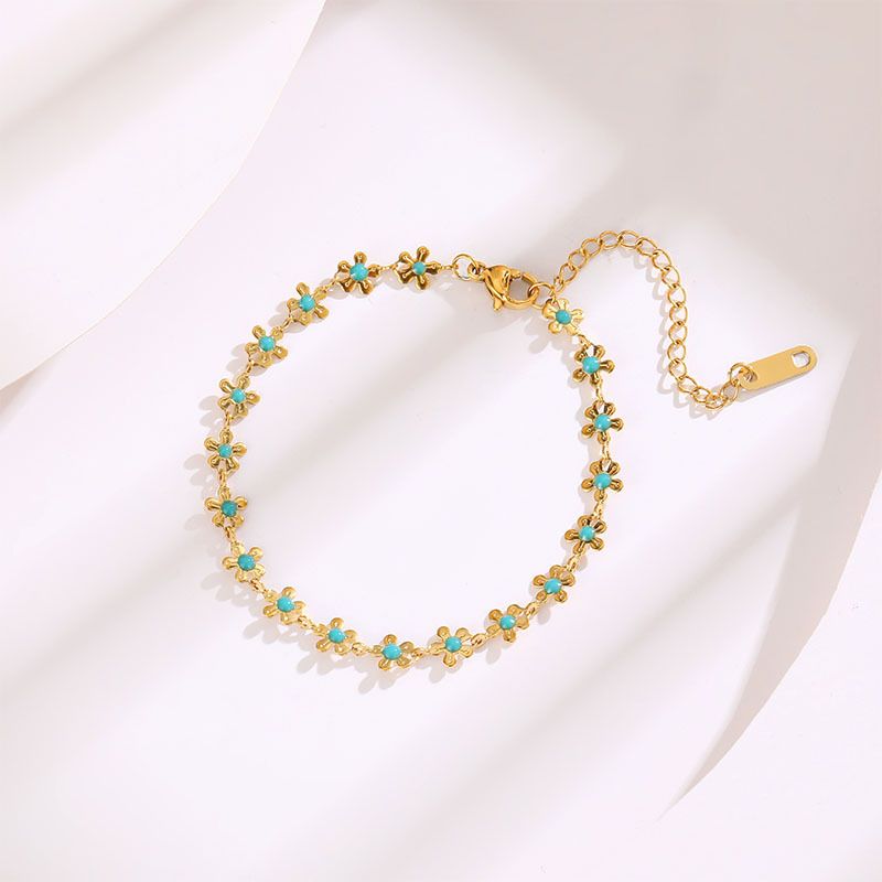 Bracciale in acciaio al titanio con goccia di olio di girasole, stile Ins, per donna, design di nicchia di alta qualità, leggero, lussuoso, fresco e alla moda._voghion.com
