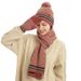 Winter Warm Suit Acrylic Knitted Wool Hat Scarf Three-piece Set_voghion.com
