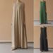 Muslimische Abaya Ärmellose Weste Kleid Kaftan Robe Frauen Kleidung MSL153_voghion.com