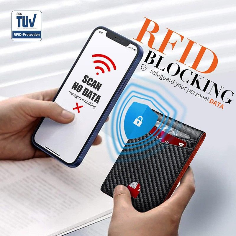 Herrentaschen, minimalistisch, multifunktional, große Kapazität, RFID-blockierend, ultradünn, tragbar, Dollar-Clip, Mikrofaser, Herren-Geldbörse, Kartenhalter_voghion.com