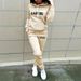 Women's Casual Hoodie & Pants Set With Letter Print - Long Sleeve Two-Piece Outfit For Work & Travel (Available In S-XXL, Multiple Colors)_voghion.com
