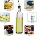 Ölspender-Set aus Glas – 2 Flaschen mit Ausgießern und Etiketten_voghion.com