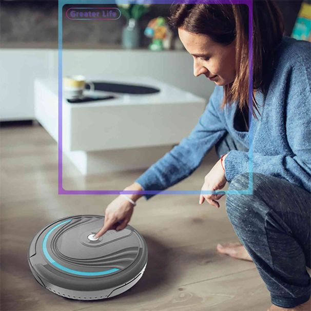 Έξυπνη ηλεκτρική σκούπα ρομπότ δαπέδου Αθόρυβη σκούπα σαρώστρα Αυτόματη αλλαγή κατεύθυνσης Αξεσουάρ ρομπότ σκουπίσματος σπιτιού_voghion.com