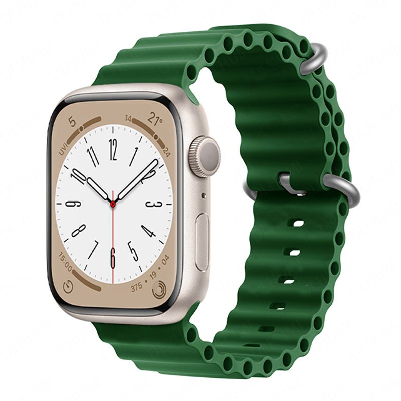 Curea GWENLAND Ocean pentru curea de ceas 49mm 44mm 40mm 45mm 41mm 42mm 38mm Bratara din silicon iWatch Series 7 6 3 SE Ultra 8_voghion.com