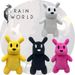 White World Slug Rain Cat Plush Toy Stuffed Animal Gift For Kids_voghion.com