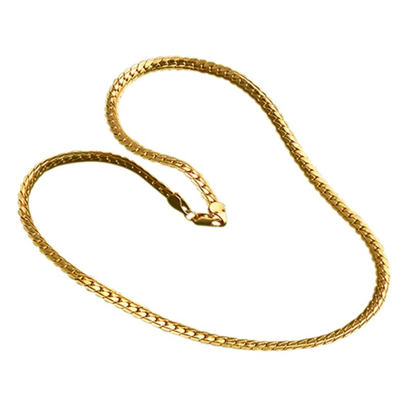 Shuosbai Unisex Fashion Gold Plated Polished Necklace Link Chain Jewelry Gift for Banquet_voghion.com