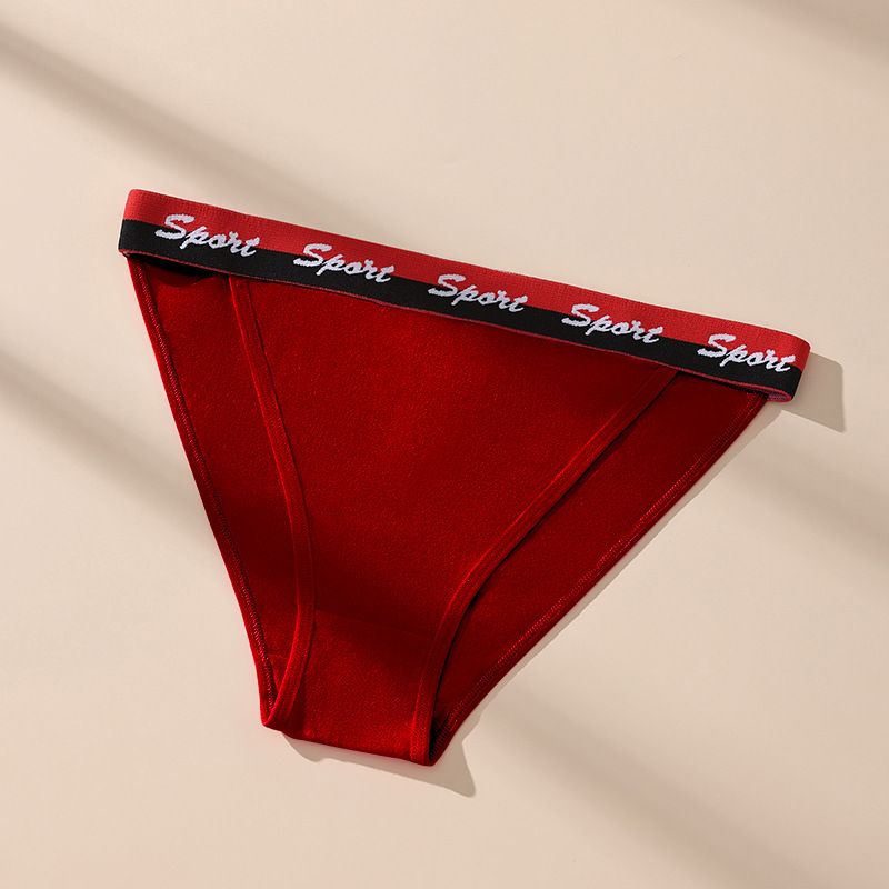 Women's Intimates Sexy Side Hollow Briefs English Ribbon Pure Cotton Women's Underwear Briefs Hip Lifting And Tummy Tightening_voghion.com