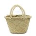 New Handheld Triangular Straw Woven Basket Style Casual Women's Beach Bag_voghion.com