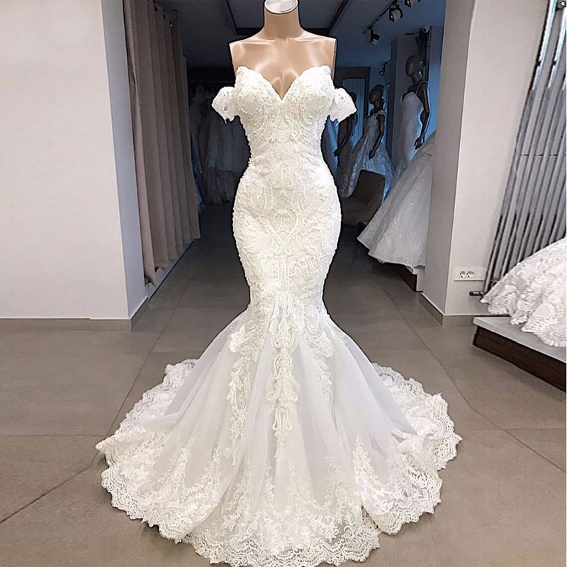 Abbigliamento da donna Abito da sposa leggero Sirena Semplice Super Fata Temperamento Sposa Matrimonio Abito da sposa_voghion.com