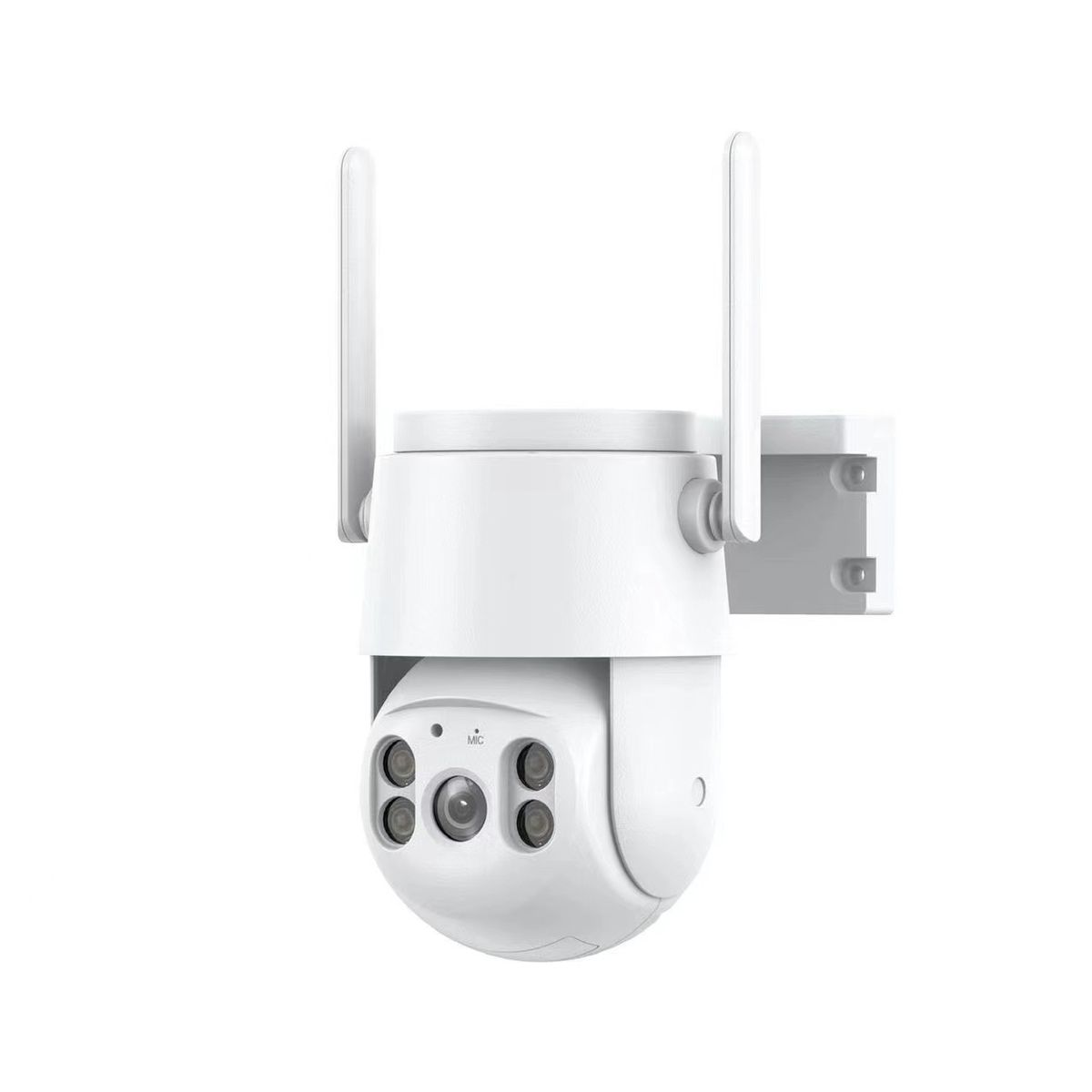 Cámara de seguridad exterior de doble lente - 2K HD con protección contra agua y rayos (vista panorámica de 360°, visión nocturna, detección de movimiento)_voghion.com