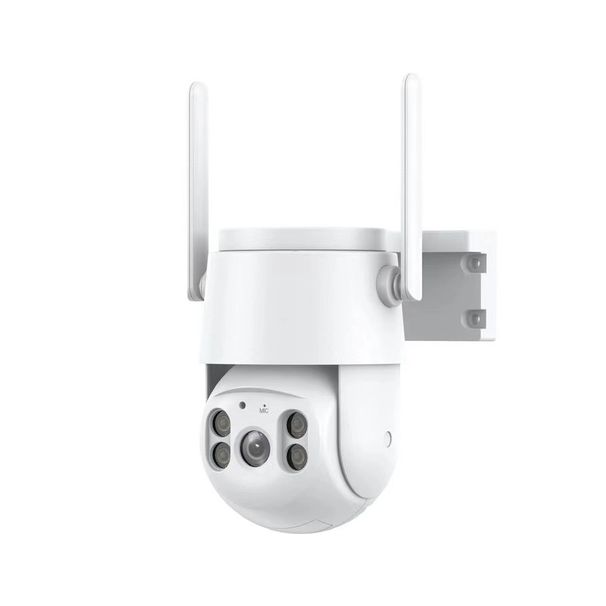 Cámara de seguridad exterior de doble lente - 2K HD con protección contra agua y rayos (vista panorámica de 360°, visión nocturna, detección de movimiento)_voghion.com