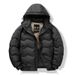 Men's Lightweight Puffer Jacket – Stylish Hooded Down Coat For Urban Winter & Fall (Black/Beige/Gray-Green, Sizes M-4XL)_voghion.com
