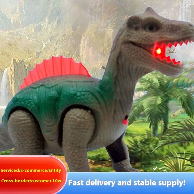 Children's luminous children's simulated electric dinosaur toys, walking creativity, night market_voghion.com