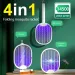 Foldable Electric Mosquito Killer Fly Swatter Trap USB Rechargeable Mosquito Racket Insect Killer with UV Light Bug Zapper 3000V_voghion.com