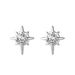 Black And White Titanium Steel Eight Pointed Star Earrings Inlaid With Zircon Star Design High Street Style Earrings For Men And Women_voghion.com