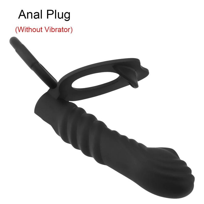 Siksniņas uz peniļa dildo, dibena vibrators, stimulators, masieris, dubultā iespiešanās, anālais spraudnis, seksa rotaļlietas pāriem_voghion.com