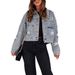 Korte spijkerjas voor dames met parelkralen, sterborduursel en distressed details - Casual Boho Chic jas voor de lente_voghion.com
