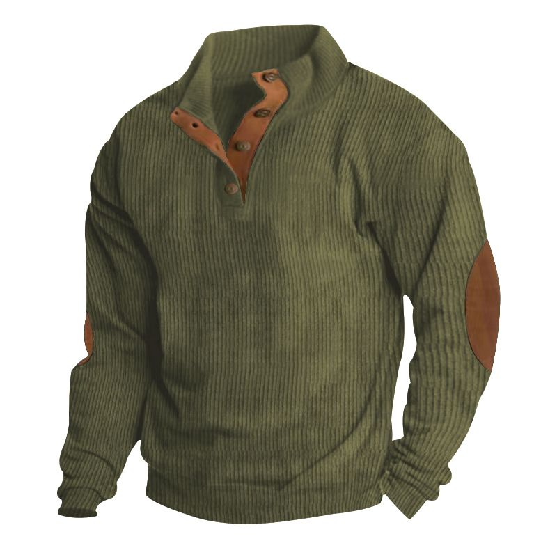 2025 Hot Selling Lente en Herfst Europese Maat Heren 5XL Casual Staande Hals Lange Mouw Pit Corduroy Trui_voghion.com
