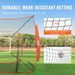 VEVOR 7x7 Ft Baseball Softball Practice Net, Portable Baseball Training Net For Hitting Batting Catching Pitching, Backstop Baseball Equipment Training Aids With Strike Zone_voghion.com