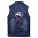 Gilet en jean pour homme avec col à revers et multiples poches, veste sans manches décontractée et ample, grandes tailles (jusqu'à 4XL)_voghion.com