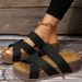 Large Size Women's Shoes Fashionable Beach Thick-soled Women's Slippers Casual Wedge Heels Women's Shoes Trend_voghion.com