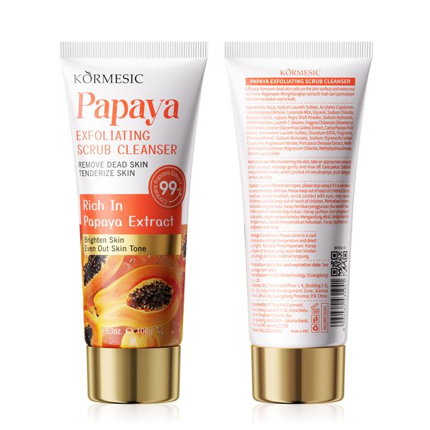 Nettoyant exfoliant à la papaye KORMESIC 100 g_voghion.com