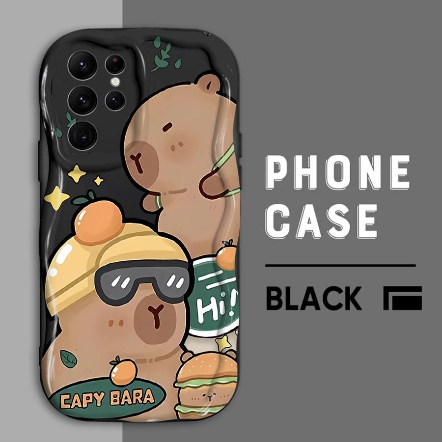 Αστεία θήκη τηλεφώνου Capybara με χαριτωμένο σχέδιο για Samsung Galaxy S20 FE S23 FE S22 Plus S24 S25 Ultra S21 S23 S25 Ultra S25 Plus, μαλακή θήκη_voghion.com