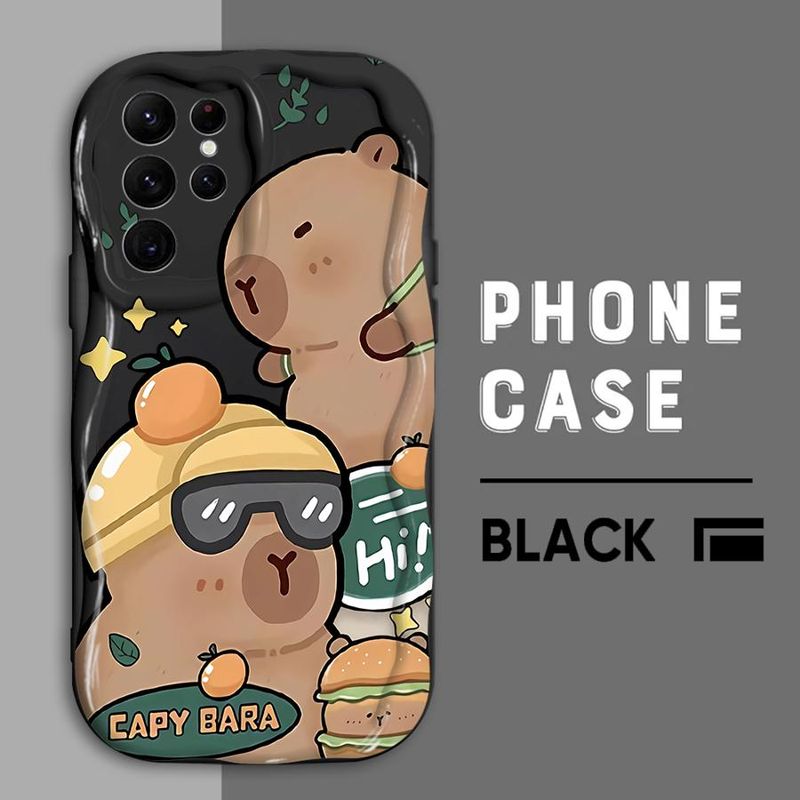 Lustige Capybara süße Handyhülle für Samsung Galaxy S20 FE S23 FE S22 Plus S24 S25 Ultra S21 S23 S25 Ultra S25 Plus Soft Cover_voghion.com