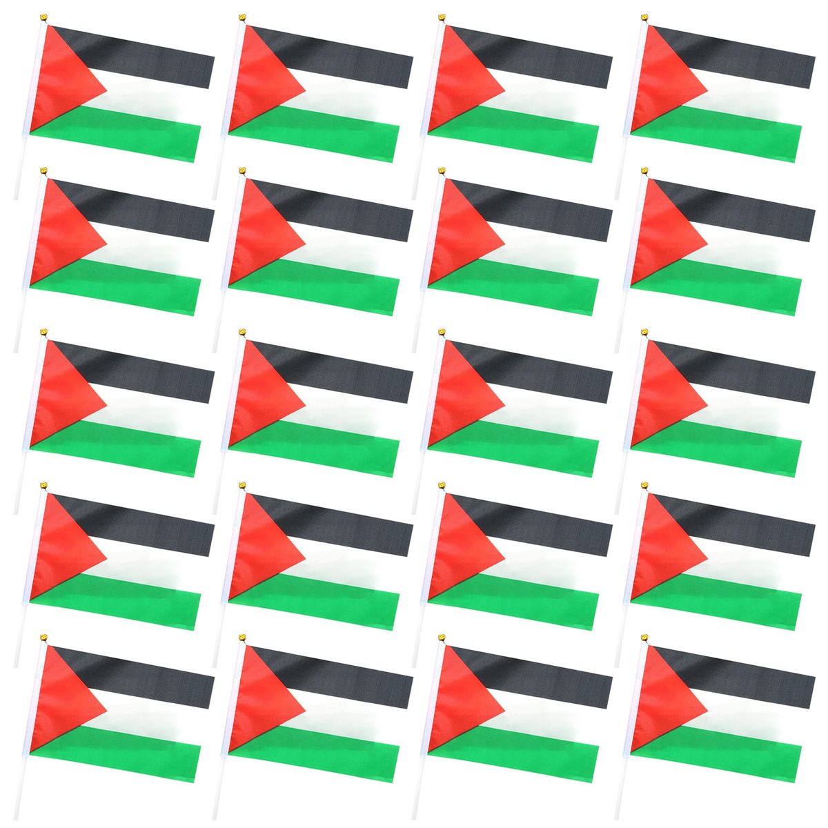 SportLife 10/20/50/100Pcs Palestine Mini Flags with Pole Hand Held Small Palestine Stick Flags Miniature Hand Waving Flags_voghion.com