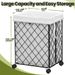 Metal With Frame La Washable And Bedrooms For Hamper Wheels Basket Laundry Bathrooms Detachable Lining Rolling Suitable Laundry_voghion.com